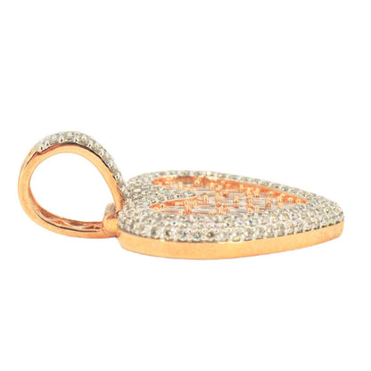 10KY 3.00CTW BAGUETTE DIAMOND HEART PENDANT - Johnny Dang & Co