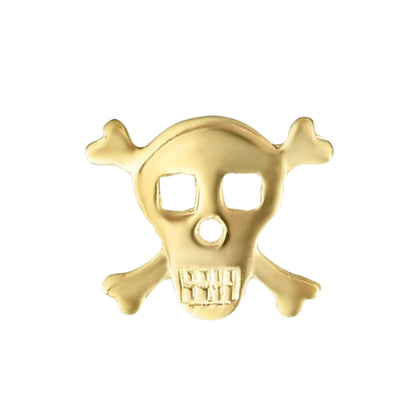 14K Gold Skull Stud Earring - Johnny Dang & Co