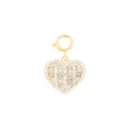 10k Yellow Gold Diamond 'Baguette Heart' Charm - 10060 - Johnny Dang & Co
