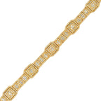 14KY 8.50CTW BAGUETTE DIAMOND SQUARE CLUSTER 8" - Johnny Dang & Co