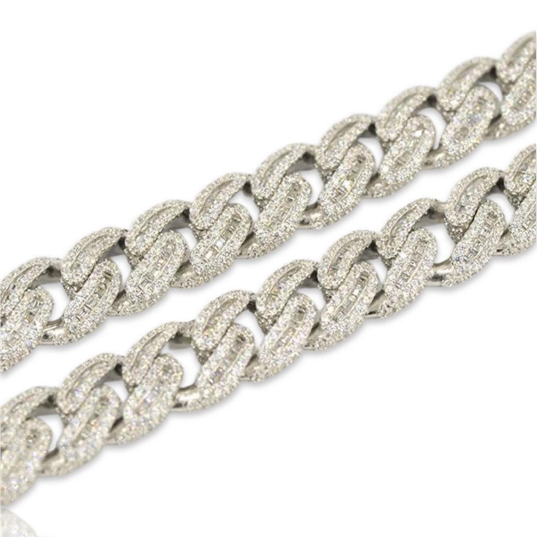 JDB1007 - 12MM CZ Silver Chain - Johnny Dang & Co