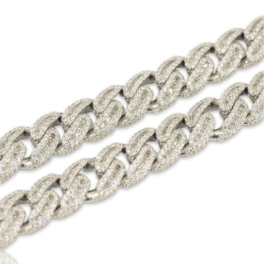 JDB1007 - 12MM CZ Silver Chain - Johnny Dang & Co