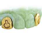 JDTK-ENG15252-3- Two Engraved Teeth with any Letters, Logo, or Design - Johnny Dang & Co