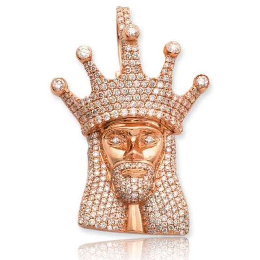 10KR 2.00CTW DIAMOND KING JESUS PENDANT - Johnny Dang & Co
