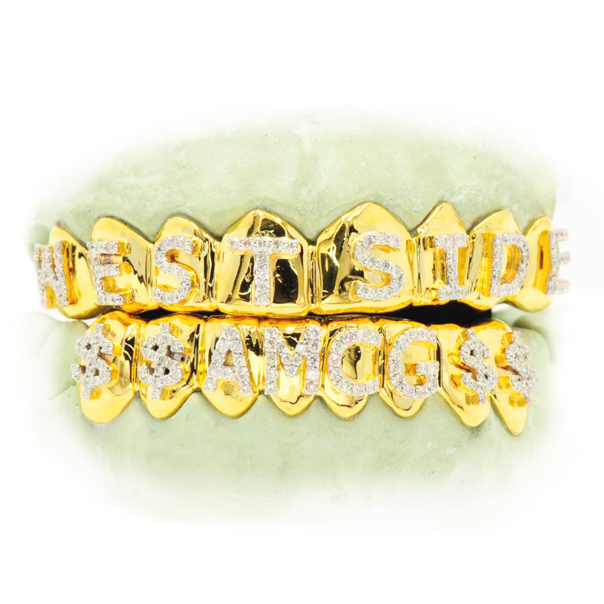 JDTK-1563-2 Custom Diamond Prong Set Grill - Johnny Dang & Co