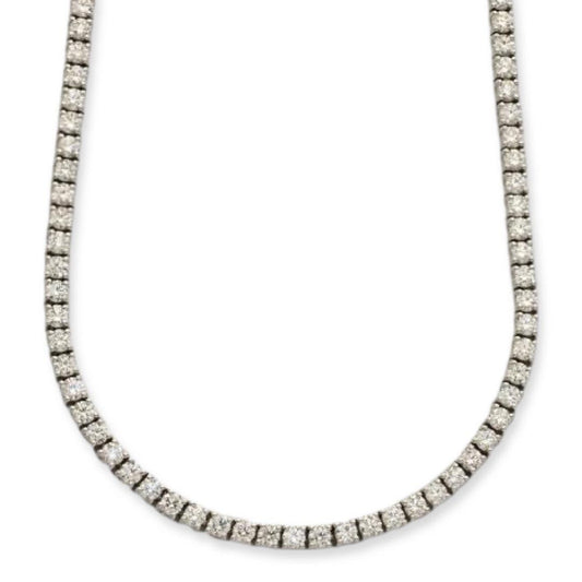 14KW 14.72CTW DIAMOND TENNIS NECKLACE - Johnny Dang & Co