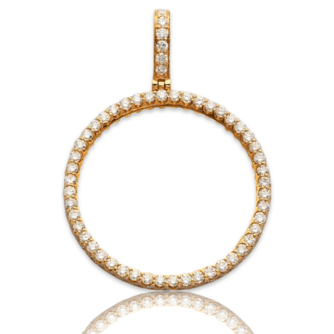 10KY 3.85CTW DIAMOND ROUND MEMORY PENDANT - Johnny Dang & Co