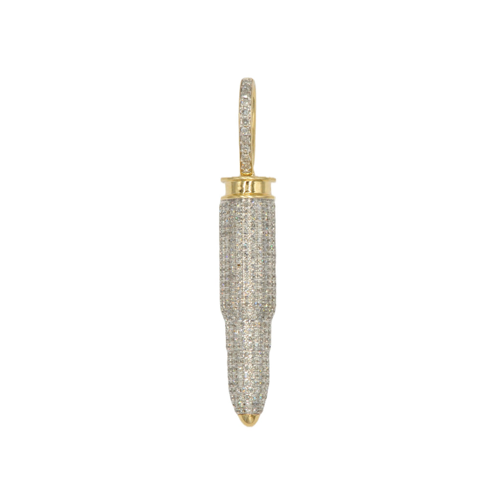 10k Yellow Gold Bullet Case Pendant 1.54ct - Johnny Dang & Co