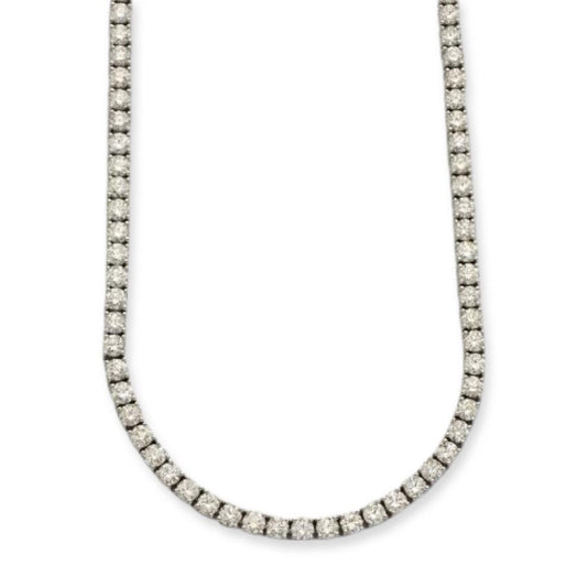 14KW 27.45CTW DIAMOND TENNIS NECKLACE - Johnny Dang & Co