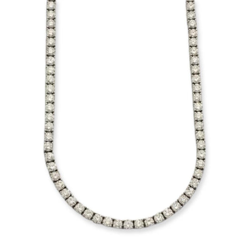 14KW 27.45CTW DIAMOND TENNIS NECKLACE