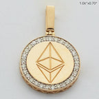10KY 0.50CTW DIAMOND ETHERIUM LOGO MEDALLION - Johnny Dang & Co