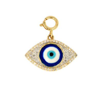 10k Yellow Gold and Diamond 'Evil Eye' Charm - 10027 - Johnny Dang & Co