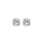 Silver and 5mm CZ Stud Earrlings - Johnny Dang & Co