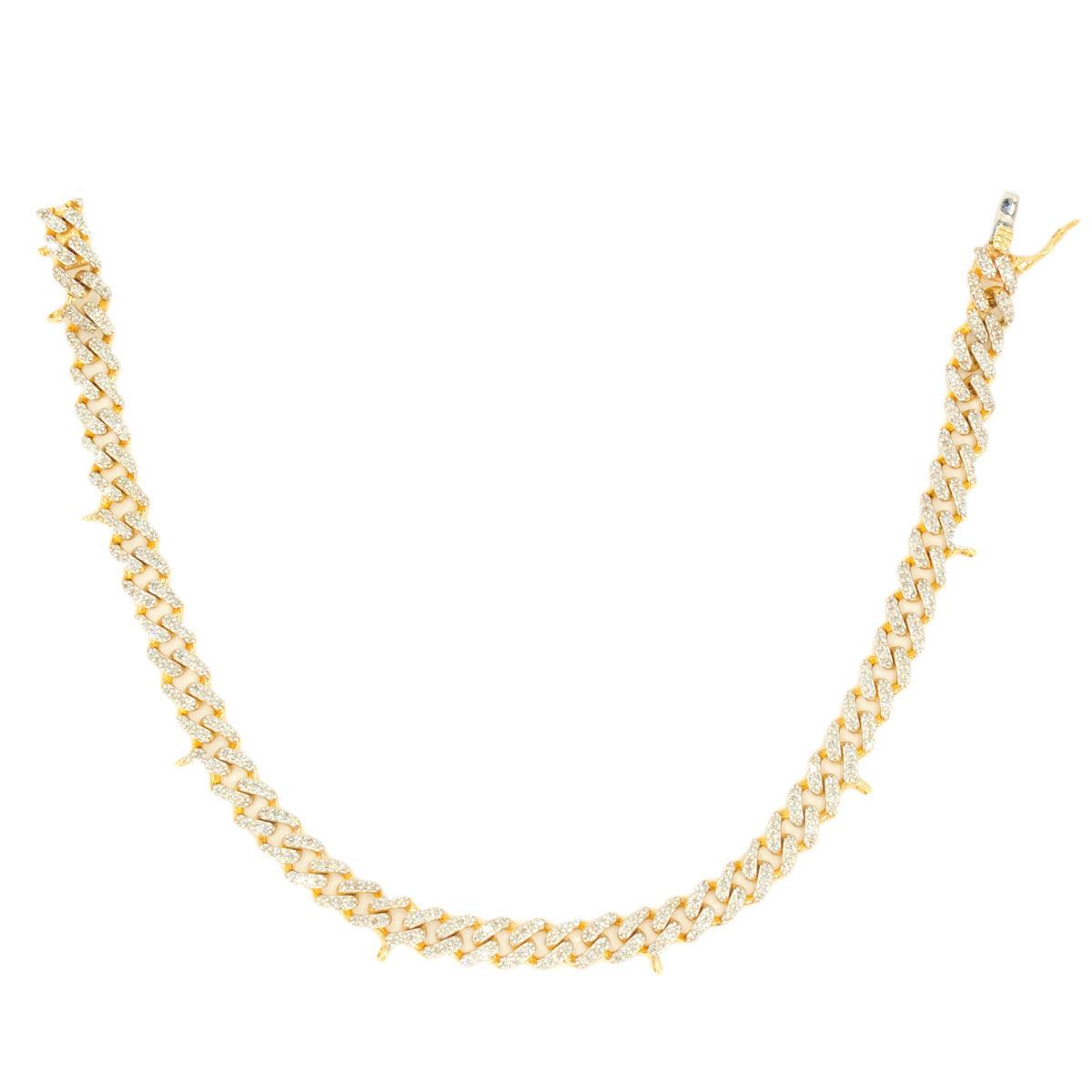 10k Gold 1.00ctw Diamond Link Charm Bracelet 7.5". Bracelet only. Charms sold separately - Johnny Dang & Co