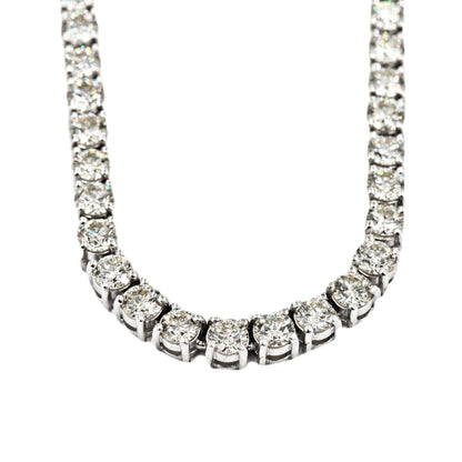 Tennis Chain 10k White Gold 30 pointer Si Diamonds 22inches - Johnny Dang & Co