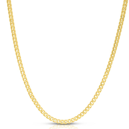 14K Gold 5.3mm Semi-Solid Square Franco Chain - Johnny Dang & Co