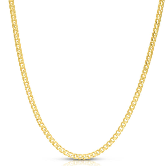 14K Gold 5.3mm Semi-Solid Square Franco Chain - Johnny Dang & Co