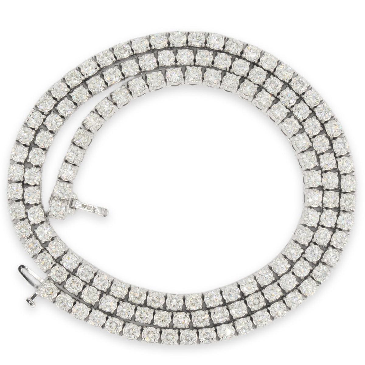 3.8mm Tennis Chain 22 inch length 21 CTTW 15 Pointer Diamonds - Johnny Dang & Co