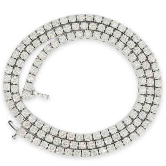 3.8mm Tennis Chain 22 inch length 21 CTTW 15 Pointer Diamonds - Johnny Dang & Co