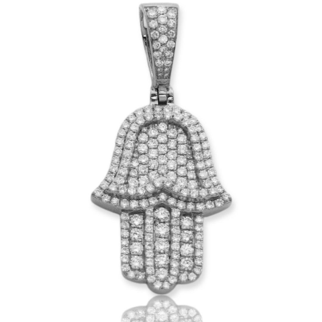 14KW 1.45CTW DIAMOND HAMZA PENDANT - Johnny Dang & Co