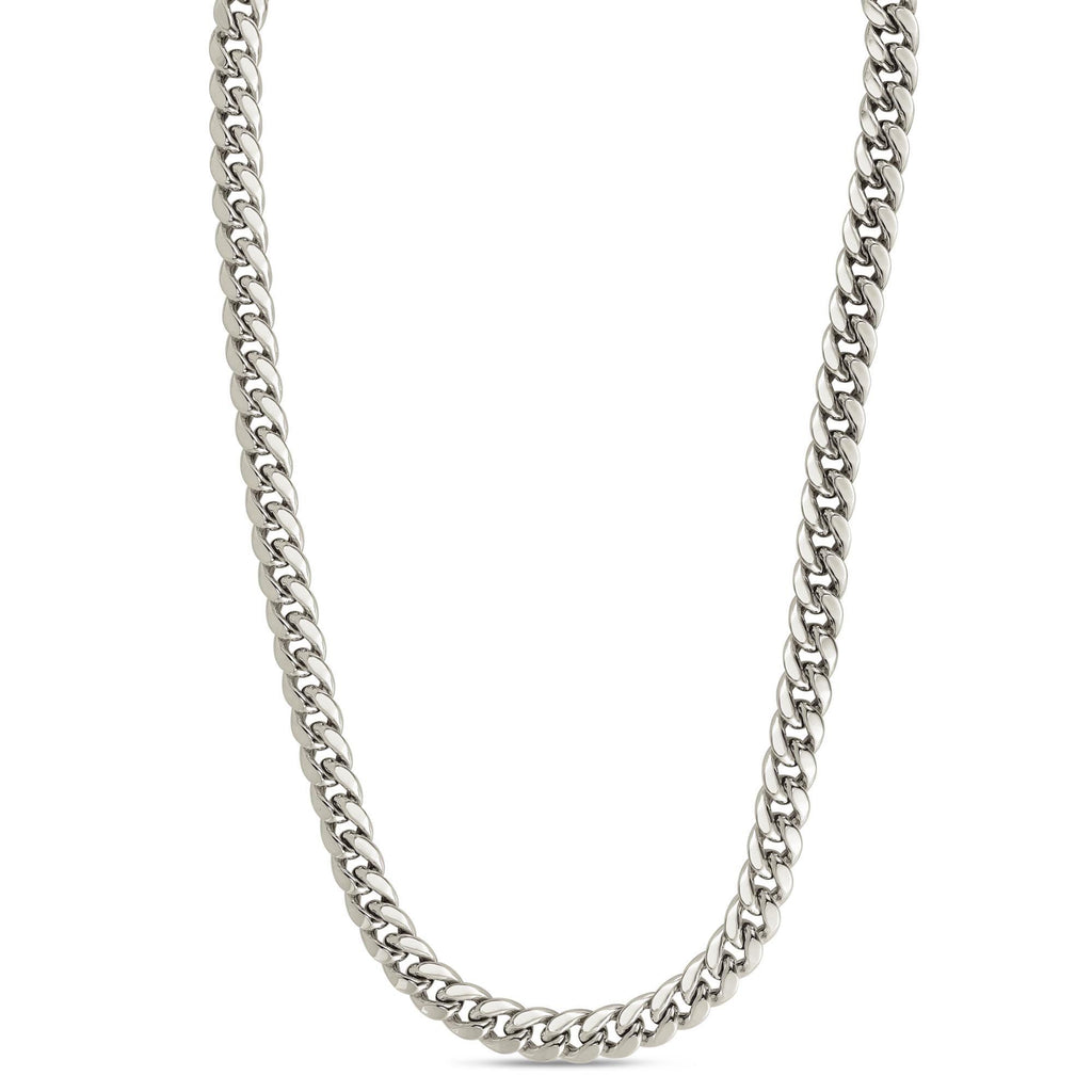 10k White Gold 6.5mm Semi-Solid Classic Miami Cuban 24 Inches - Johnny Dang & Co