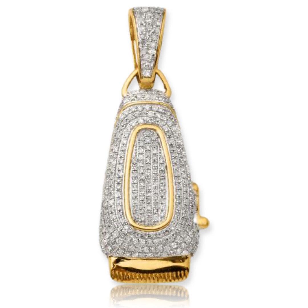 10KY 1.15CTW DIAMOND BARBER CLIPPERS PENDANT - Johnny Dang & Co