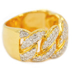10KY 1.65CTW DIAMOND MIAMI CUBAN MENS RING - Johnny Dang & Co