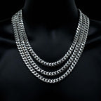 Silver 10mm Solid Cuban Chain 20" 22" 24" - Johnny Dang & Co