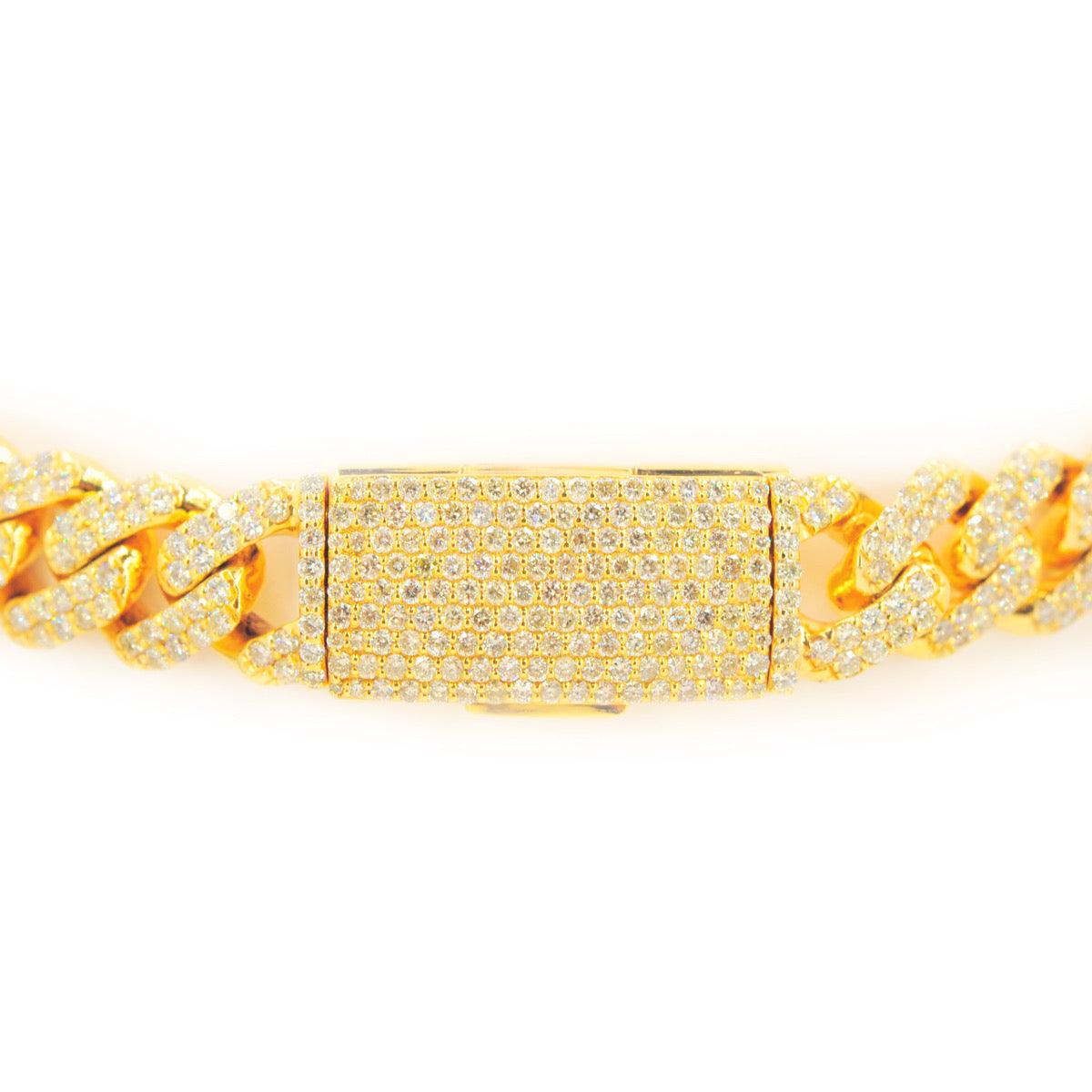 10KY 6.10CTW DIAMOND MIAMI CUBAN BRACELET - Johnny Dang & Co