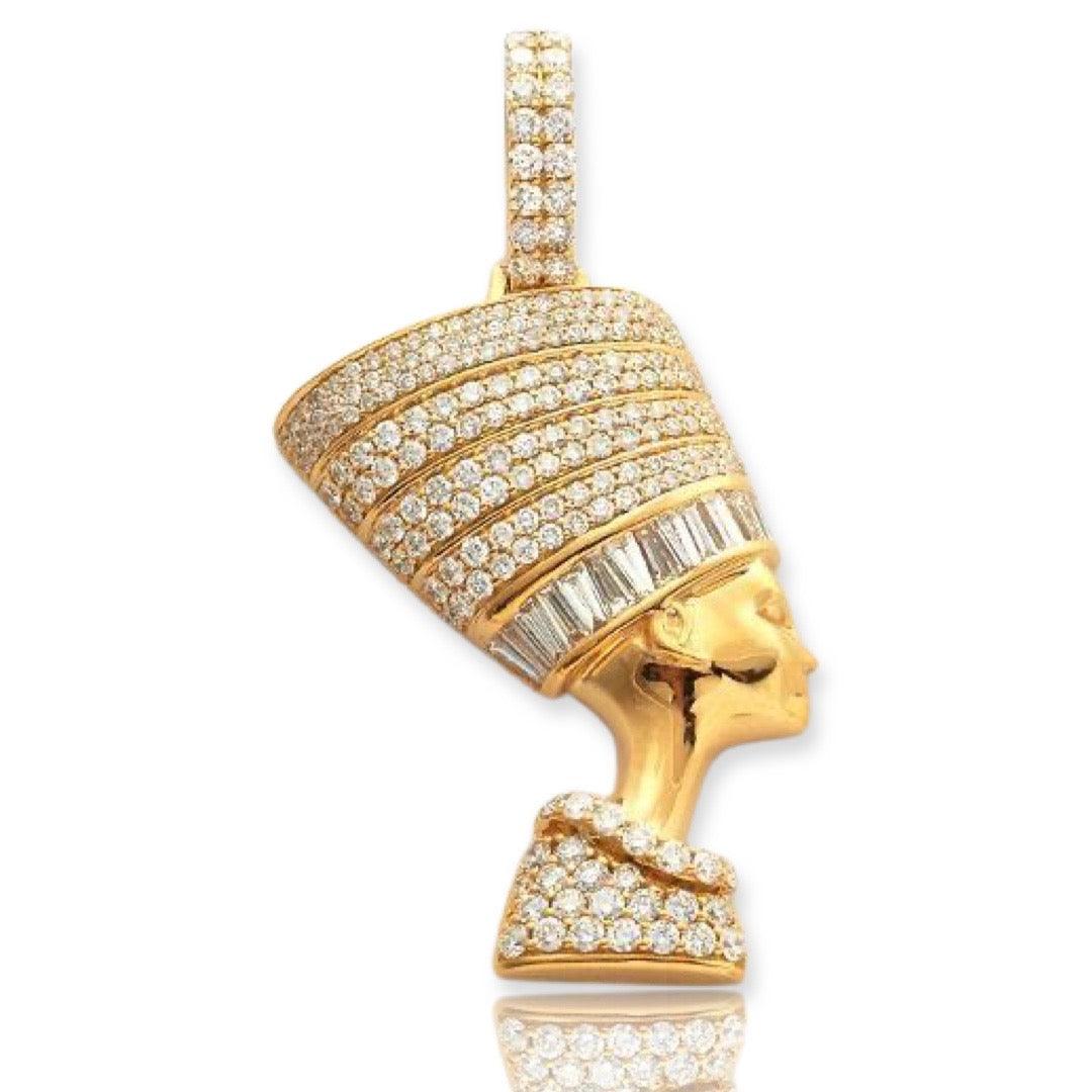 14KY 2.50CTW BAGUETTE DIAMOND NEFERTITI SIDEWAYS - Johnny Dang & Co