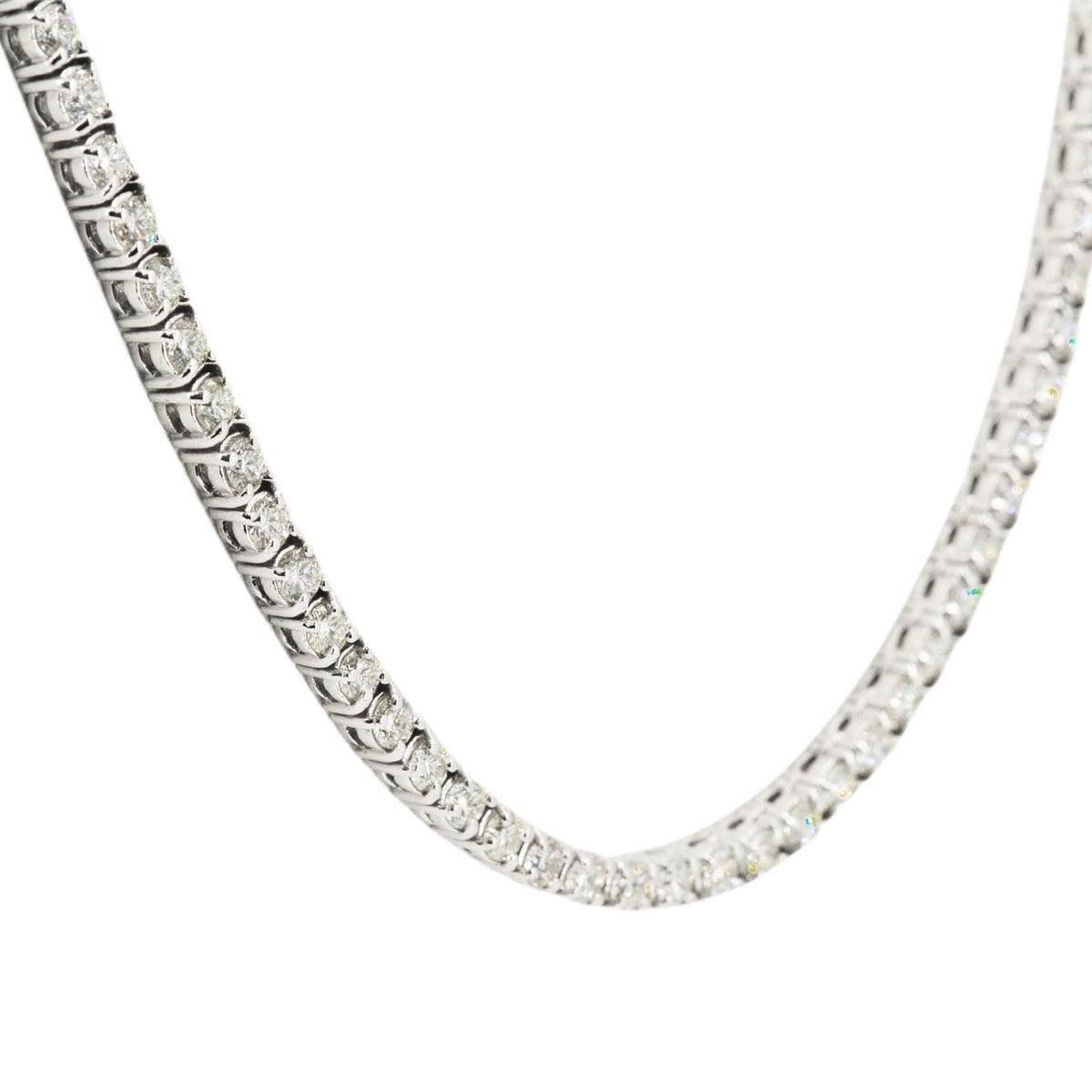 3.8mm Tennis Chain 22 inch length 21 CTTW 15 Pointer Diamonds - Johnny Dang & Co