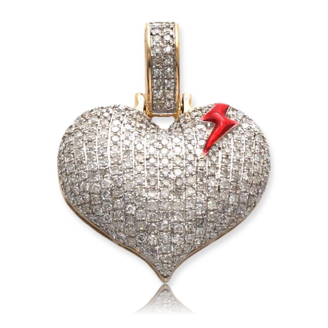 10KY 0.80CTW DIAMOND HEART PENDANT - Johnny Dang & Co