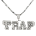 Silver and CZ ‘TRAP’ Pendant and Chain Bundle - Johnny Dang & Co