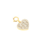 10k Yellow Gold Diamond 'Baguette Heart' Charm - 10060 - Johnny Dang & Co