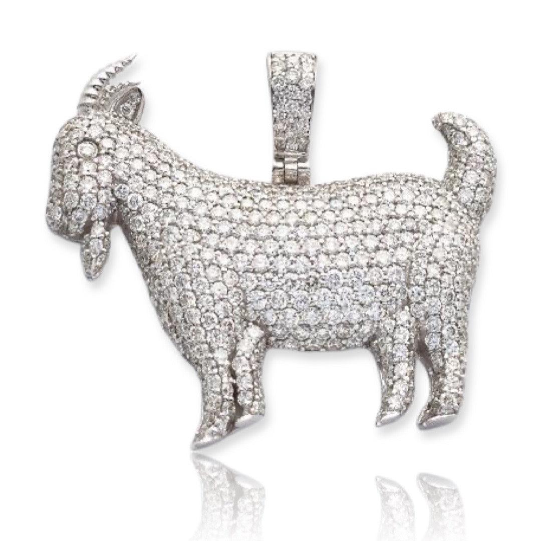 14KW 3.65CTW DIAMOND GOAT PENDANT - Johnny Dang & Co