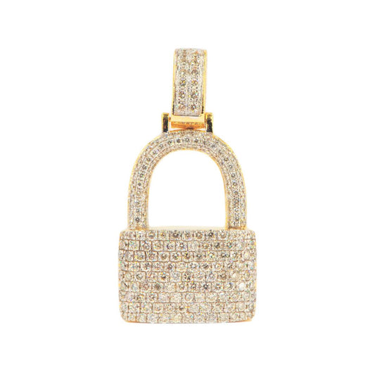 14KY 1.60CTW DIAMOND PADLOCK PENDANT - Johnny Dang & Co