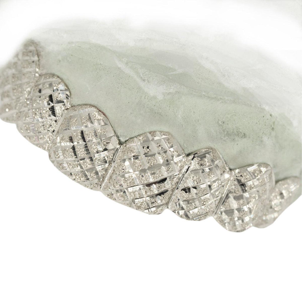 JDTK-3002-D- 8 Teeth Gold Grillz With Diamond Dust and Diamond Cuts. - Johnny Dang & Co