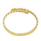 10k Gold 8.15ctw Baguette & Round Cut Diamond Baller Medium Bangle - Unisex - Johnny Dang & Co