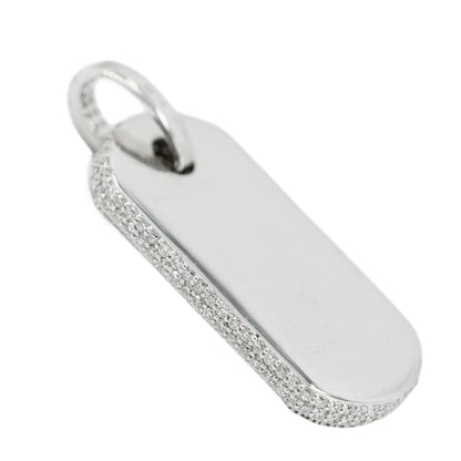 14KW 6.75CTW DIAMOND DOGTAG PENDANT FULLY ICED - Johnny Dang & Co