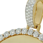 10k Yellow Gold 1.55ctw Illusion Setting Diamond Memory Pendant - LARGE - Johnny Dang & Co