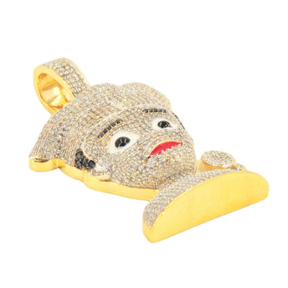 10KY 1.70CTW DIAMOND CHEF EMOJI PENDANT - Johnny Dang & Co