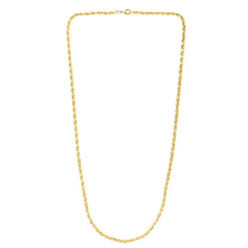 10k Yellow Gold 4.0mm Solid Diamond Cut Royal Rope Chain - Johnny Dang & Co