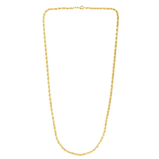 10k Yellow Gold 4.0mm Solid Diamond Cut Royal Rope Chain - Johnny Dang & Co