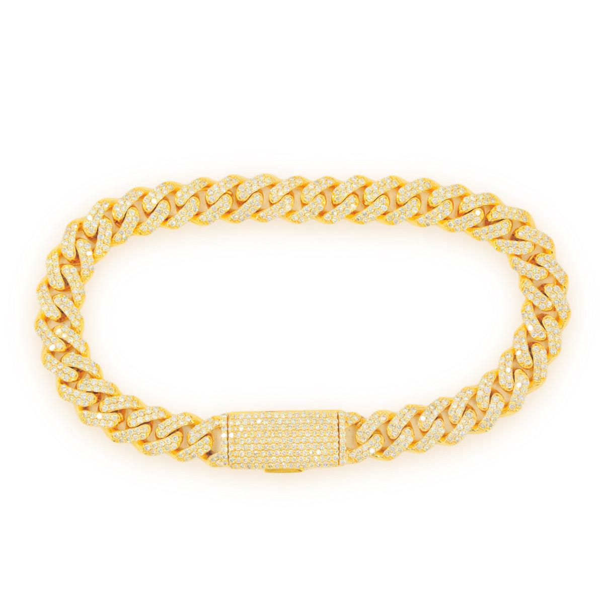 10KY 6.10CTW DIAMOND MIAMI CUBAN BRACELET - Johnny Dang & Co