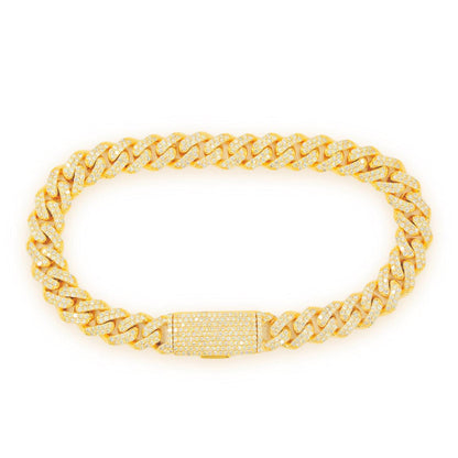 10KY 6.10CTW DIAMOND MIAMI CUBAN BRACELET - Johnny Dang & Co