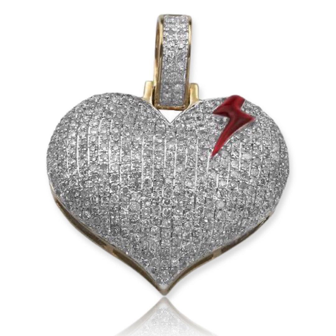 10KY 0.40CTW DIAMOND HEART PENDANT - Johnny Dang & Co