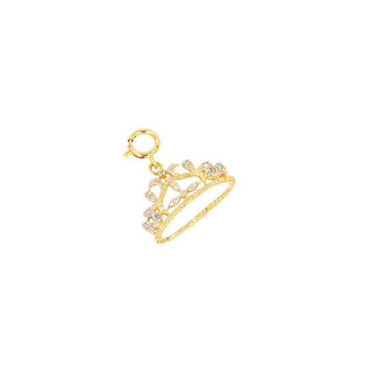 10k Yellow Gold and Diamond 'Tiara' Charm - 10075 - Johnny Dang & Co