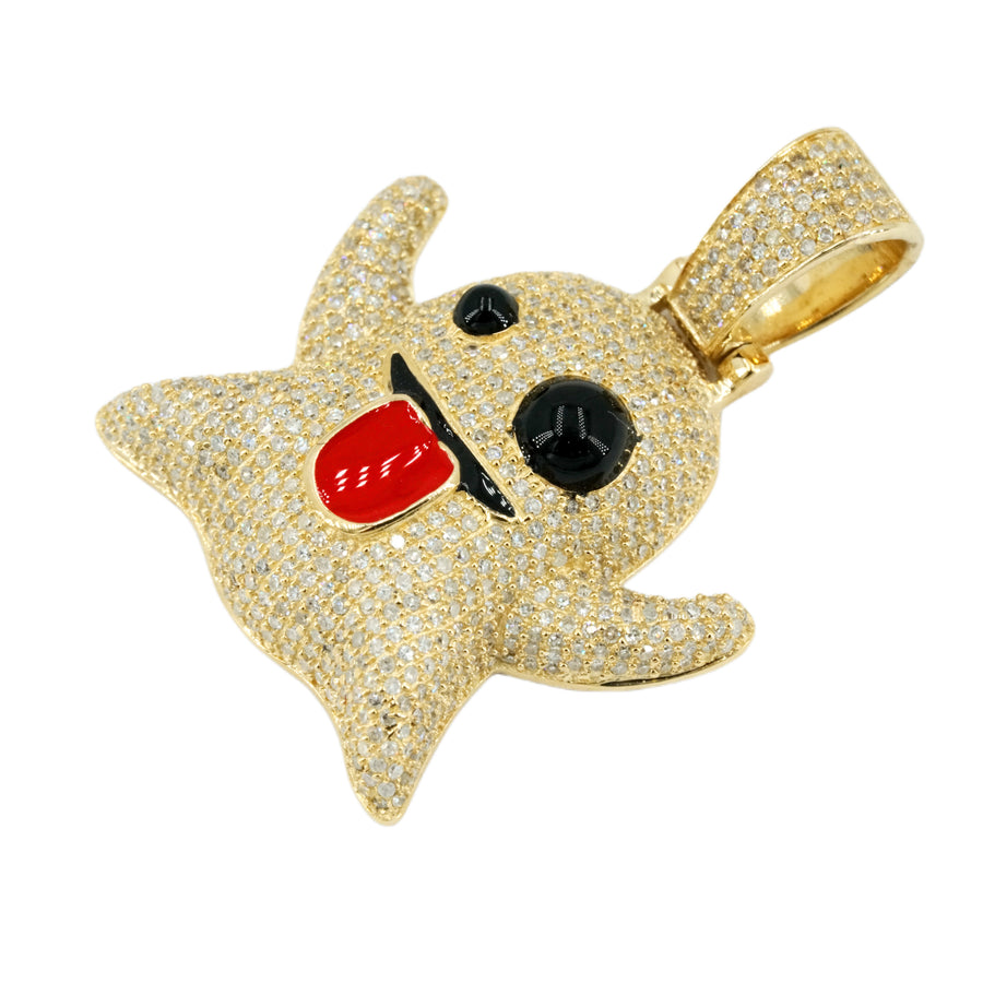 10K Yellow Gold 1.05ctw Silly Ghost Pendant