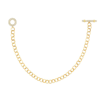 10k Gold 0.45ctw Diamond Charm Bracelet 7.5". Bracelet Only. Charms Sold Separately - Johnny Dang & Co