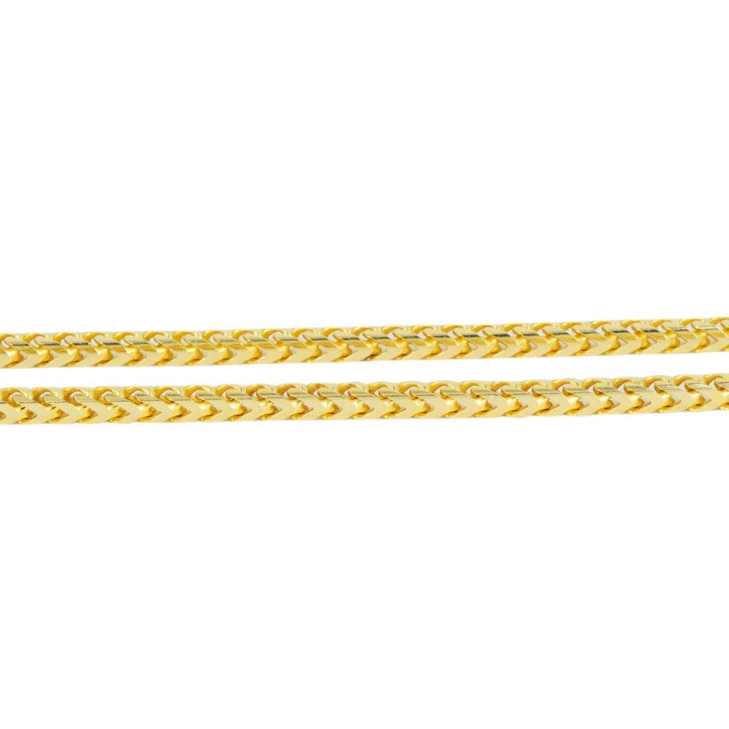 10K Gold 2.2mm Diamond Cut Solid Franco Chain - Johnny Dang & Co
